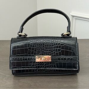 Mini Handbag Black Emperia Vegan Croc Purse